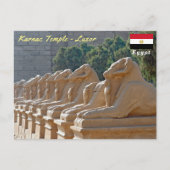 Carte Postale Allée des Sphinx à Karnak Temple - Égypte (Devant)