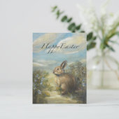 Carte Postale Allée lapin PÂQUES (Debout devant)