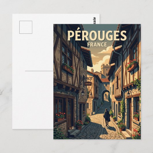 Carte Postale Allée médiévale de Pérouges France (Devant / Derrière)