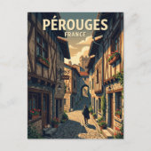 Carte Postale Allée médiévale de Pérouges France (Devant)