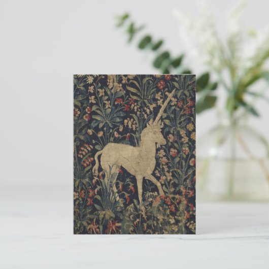 Carte Postale Allegorical "Millefleurs" Tapestry with Animals (Debout devant)