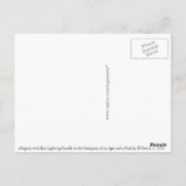 Carte Postale Allégorie avec bougie d'éclairage de garçon par El (Dos)