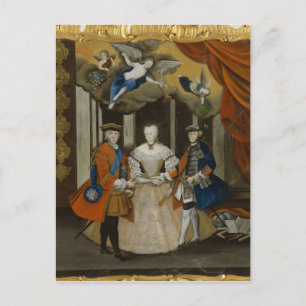 Carte Postale Allégorie de la paix de Dresde, 1745