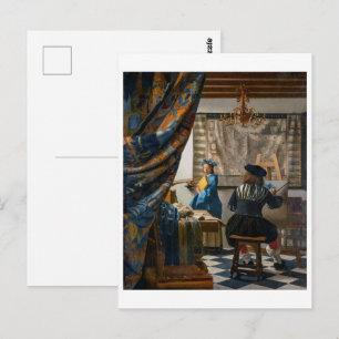 Carte Postale Allégorie de la peinture Johannes Vermeer