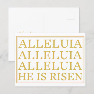 Carte postale Alleluia Catholic Easter Grey