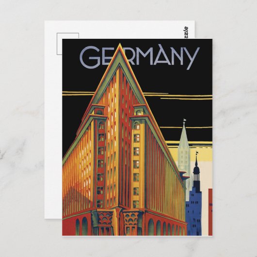 Carte Postale Allemagne. bâtiments de ville allemands. Architect (Devant / Derrière)