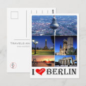 Carte Postale Allemagne - Berlin - I Love - (Devant / Derrière)