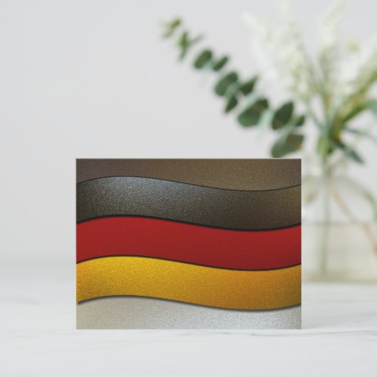 Carte Postale Allemagne - couleurs du drapeau - Chrome par Shirl (Debout devant)