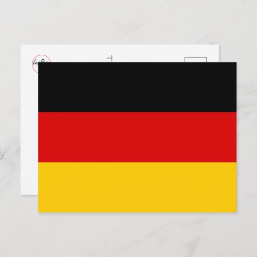 Carte Postale Allemagne - Drapeau - (Devant / Derrière)