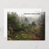 Carte postale Allemagne du train à vapeur (Devant / Derrière)