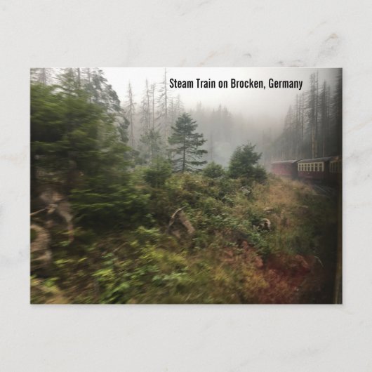 Carte postale Allemagne du train à vapeur (Devant)