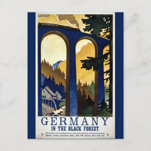 Carte Postale Allemagne en Forêt-Noire Vintage restaurée