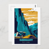 Carte Postale Allemagne en voiture (Devant / Derrière)