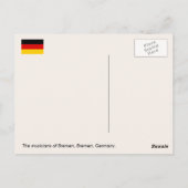Carte Postale Allemagne, Les musiciens de Brême. (Dos)