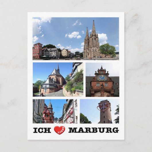Carte Postale Allemagne - Marburg - I Love - (Devant)