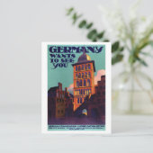 Carte Postale Allemagne Poster Vintage voyage restauré (Debout devant)