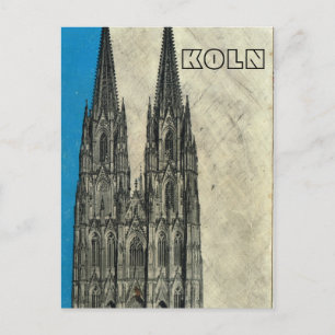 Carte Postale Allemagne vintage, Cathédrale de Koln