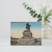 Carte Postale Allemagne vintage, Koblenz, Deutches Eck, Monument (Debout devant)