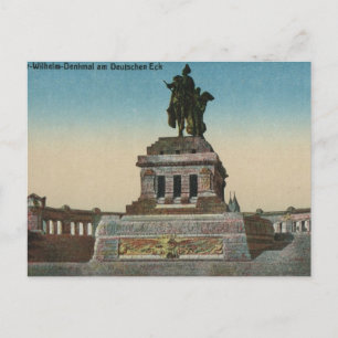Carte Postale Allemagne vintage, Koblenz, Deutches Eck, Monument