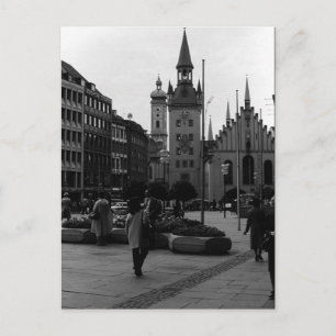 Carte Postale Allemagne vintage Munich Église Marienplatz
