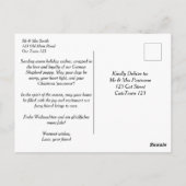 Carte Postale Allemand Shepherd Salutations de Noël pour les chi (Dos)