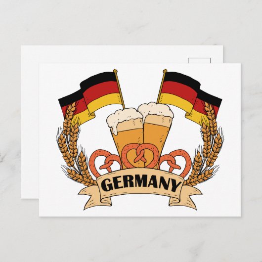 Carte postale allemande Bière (Devant / Derrière)