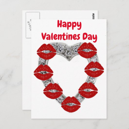 Carte postale allemande joyeuse Saint-Valentin (Devant / Derrière)