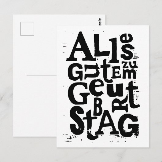 Carte postale allemande "Joyeux anniversaire" Lino (Devant / Derrière)