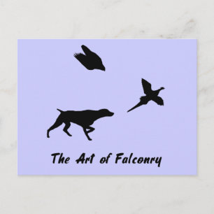 Carte postale allemande Shorthair Pointer et Falco