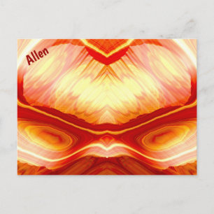 Carte Postale ALLEN ~ Motif de conception fractale 3D ~