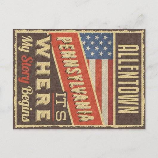 Carte Postale Allentown Pennsylvania (Devant)