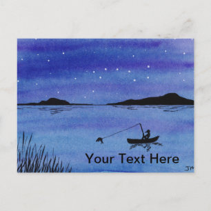 Carte Postale Aller à la pêche