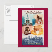 Carte Postale Aller à Phila.on Pennsylvania Railroad Postcard (Devant / Derrière)
