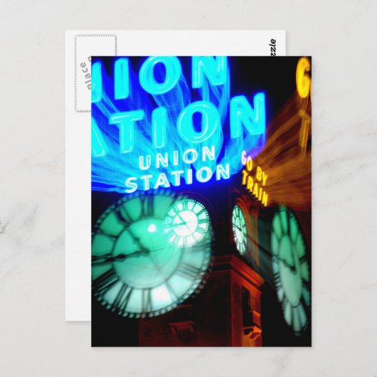 Carte Postale Aller en train (Devant / Derrière)