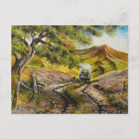 Carte Postale Aller en ville Peinture de David Paul (Devant)