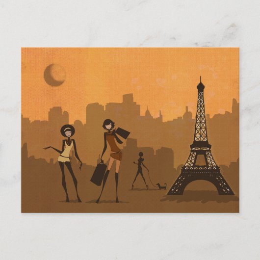 Carte Postale aller faire du shopping à Paris (Devant)