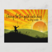 Carte Postale "Aller pour l'or" Motivation Affirmation (Devant)