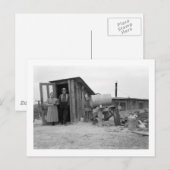 Carte Postale Aller sous terre, années 1930 (Devant / Derrière)