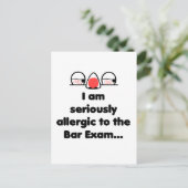 Carte Postale Allergie à l'examen à la barre (Debout devant)