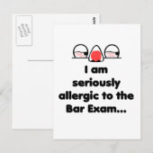 Carte Postale Allergie à l'examen à la barre (Devant / Derrière)