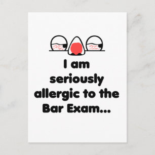 Carte Postale Allergie à l'examen à la barre