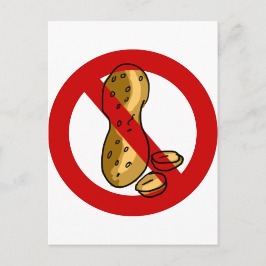 Carte Postale Allergie des arachides (Devant)