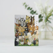 Carte Postale Allergies animales (Debout devant)