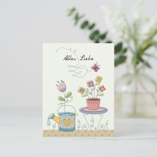 Carte Postale Alles Liebe (Debout devant)