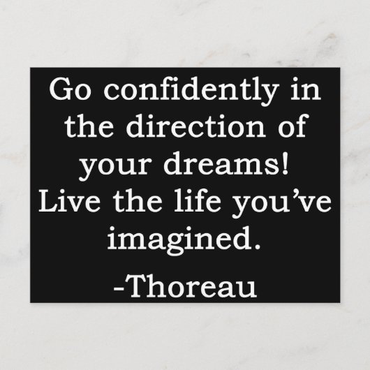 Carte Postale Allez avec confiance et vivez (Devant)