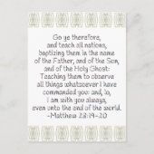 Carte Postale Allez donc et apprenez à toutes les nations (Devant)