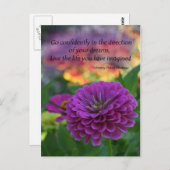 Carte Postale Allez en toute confiance dans la direction de vos (Devant / Derrière)