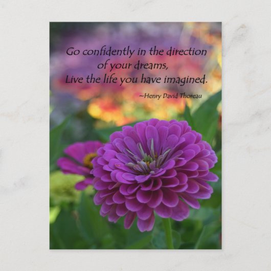 Carte Postale Allez en toute confiance dans la direction de vos (Devant)