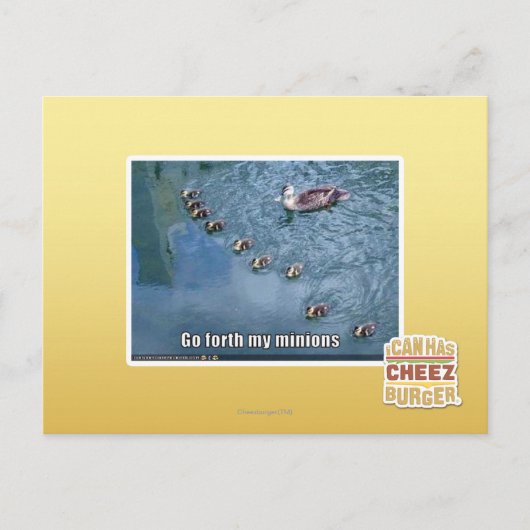 Carte Postale Allez, mes minions (Devant)
