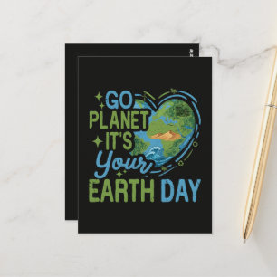 Carte Postale Allez planète c'est votre journée de la Terre